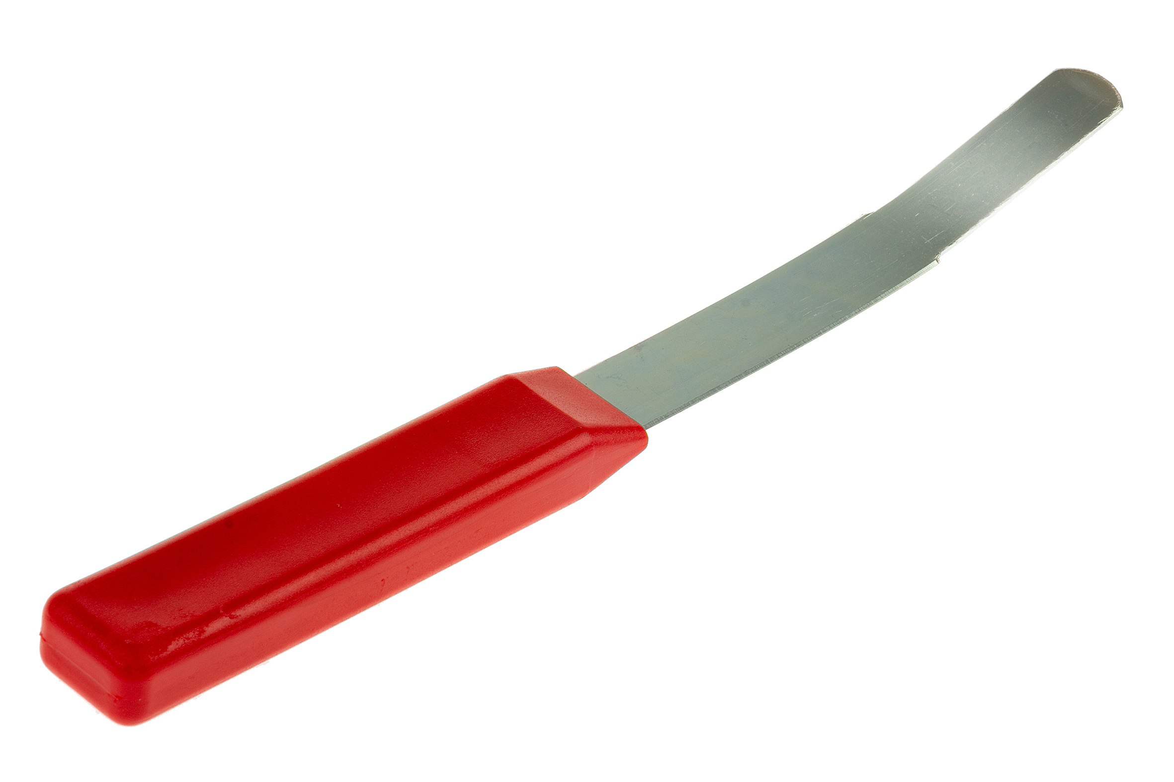 Gebogener Profi Gelspatel Aus Edelstahl, Doppelspatel Für Kosmetik & Hobby – 18 Cm Lang, Mit Riffelgriff